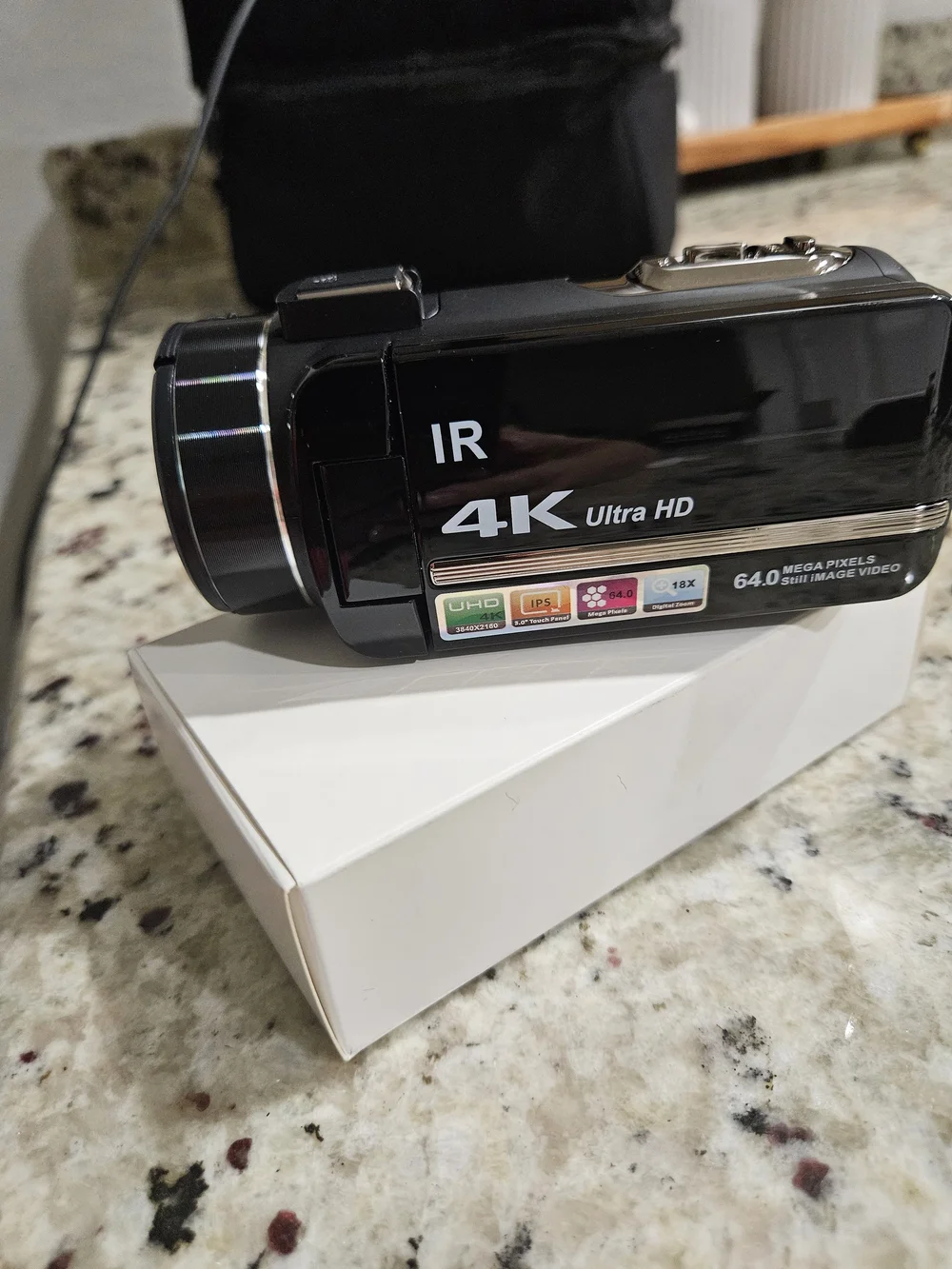 Black 4K Ultra HD Digital Camcorder - IR Night Vision